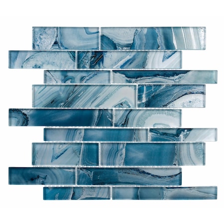 Andova Tiles SAMPLE-Myst Brick Joint Agate Inspired Polished Glass Wall Mosaic Tile SAM-ANDMYS242